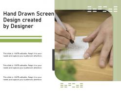 Hand drawn screen design created by designer