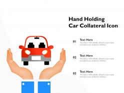 Hand holding car collateral icon