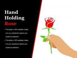 Hand holding rose ppt infographic template