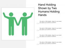 Hand holding shown by two humans holding hands