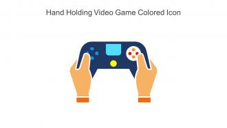 Hand Holding Video Game Colored Icon