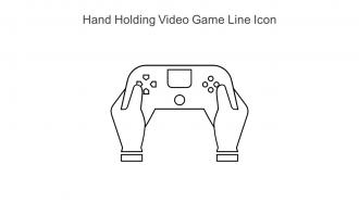 Hand Holding Video Game Line Icon