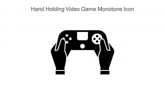 Hand Holding Video Game Monotone Icon