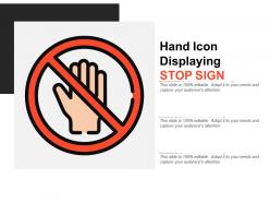 Hand icon displaying stop sign
