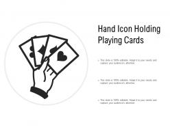Hand icon holding playing cards
