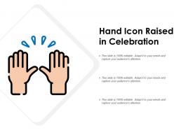 Hand icon raised in celebration