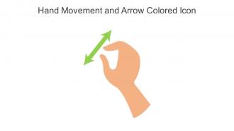Hand Movement And Arrow Colored Icon In Powerpoint Pptx Png And Editable Eps Format