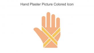 Hand Plaster Picture Colored Icon In Powerpoint Pptx Png And Editable Eps Format