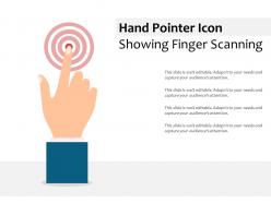Hand pointer icon showing finger scanning