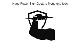 Hand Power Sign Gesture Monotone Icon In Powerpoint Pptx Png And Editable Eps Format