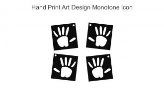 Hand Print Art Design Monotone Icon In Powerpoint Pptx Png And Editable Eps Format