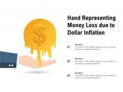 Hand representing money loss due to dollar inflation
