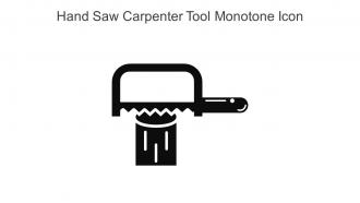 Hand Saw Carpenter Tool Monotone Icon In Powerpoint Pptx Png And Editable Eps Format