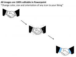 Hand shake powerpoint template slide