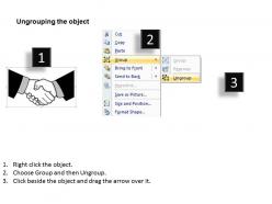 Hand shake powerpoint template slide