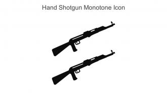 Hand Shotgun Monotone Icon In Powerpoint Pptx Png And Editable Eps Format