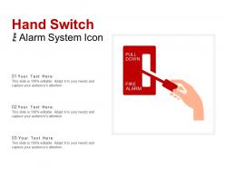 Hand switch fire alarm system icon