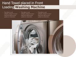 Hand Towel Placed In Front Loading Washing Machine