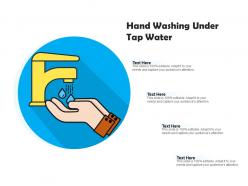 Hand washing under tap water