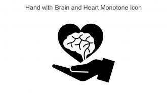 Hand With Brain And Heart Monotone Icon In Powerpoint Pptx Png And Editable Eps Format