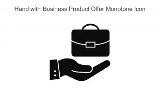 Hand With Business Product Offer Monotone Icon In Powerpoint Pptx Png And Editable Eps Format