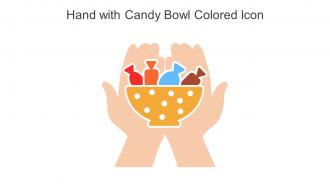 Hand With Candy Bowl Colored Icon In Powerpoint Pptx Png And Editable Eps Format