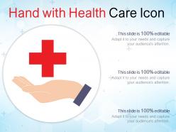 Hand with health care icon