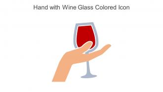 Hand With Wine Glass Colored Icon In Powerpoint Pptx Png And Editable Eps Format