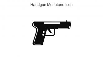 Handgun Monotone Icon In Powerpoint Pptx Png And Editable Eps Format