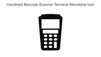 Handheld Barcode Scanner Terminal Monotone Icon In Powerpoint Pptx Png And Editable Eps Format