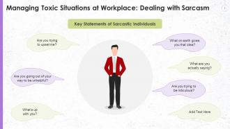 Handling A Caustic Opener At Workplace To Avoid Conflicts Training Ppt