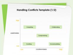 Handling conflicts template cooperativeness ppt powerpoint presentation inspiration