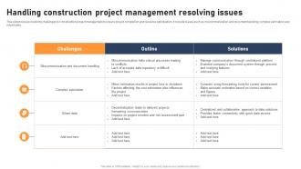 Handling Construction Project Management Resolving Issues