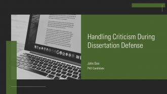 Handling Criticism During Dissertation Defense PPT Information AT