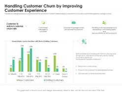 Handling customer churn by improving customer experience rate reduce sales ppt deck
