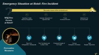 Handling Emergency Situation Of Fire At The Hotel Training Ppt