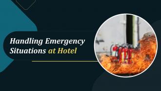 Handling Emergency Situations At Hotel Training Ppt