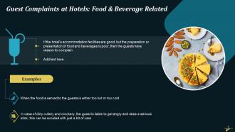 Handling Guest Complaints In Hospitality Industry Training Ppt Aesthatic Adaptable