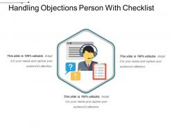 Handling objections person with checklist