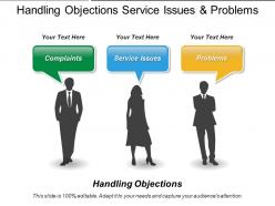 Handling objections service issues and problems