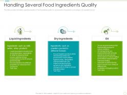 Handling Several Food Ingredients Quality Food Safety Excellence
