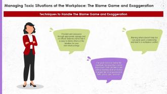 Handling The Blame Game At Workplace To Avoid Conflicts Training Ppt