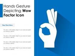 Hands gesture depicting wow factor icon