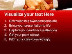 Handshake01 business powerpoint templates and powerpoint backgrounds 0611