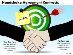 Handshake agreement contracts powerpoint slides and ppt templates db