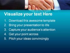 Handshake business powerpoint templates and powerpoint backgrounds 0611