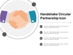 Handshake circular partnership icon