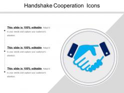 Handshake Cooperation Icons Ppt Presentation