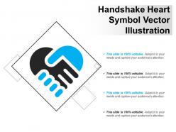 Handshake heart symbol vector illustration