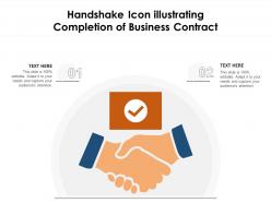 Handshake icon illustrating completion of business contract